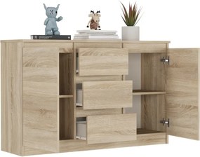 Комод R-120-S3 с 3 чекмеджета и една врата – различни цветови варианти антрацит микс артисън