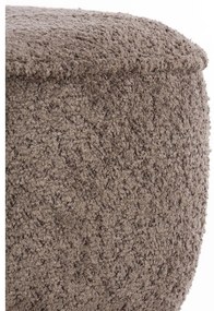 Кафява табуретка от плат букле Leyla – Light &amp; Living