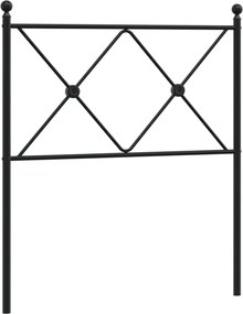 376529 vidaXL Метална резервна табла за легло, черна, 80 см