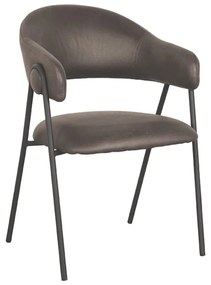 Антрацитни трапезни столове в комплект от 2 броя Lowen - LABEL51