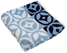 Синя памучна хавлиена кърпа 70x140 cm Compass – JAHU collections