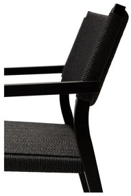 Черен фотьойл с тръстикова плетка Loop - DAN-FORM Denmark