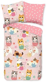 Памучно спално бельо за детско легло 90x130 cm Cats - Bonami Selection
