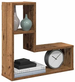 856604 vidaXL Wall Cube Shelves 2 бр. старо дърво 50x15x50 cm