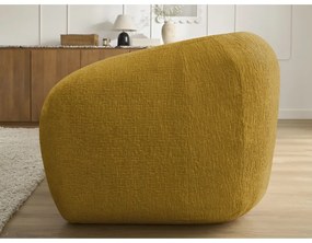 Шенилов сгъваем диван в цвят горчица 228 cm Neyo – Bobochic Paris