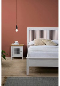 Бяла дървена нощна масичка Bruna - Marckeric