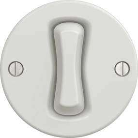 Kliklap - Ретро еднополюсен керамичен ключ без рамка № 1, бял