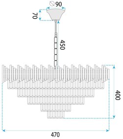 Пендел Cristal G063-CP 50cm BLACK