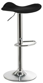 Черни тапицирани бар столове в комплект с регулируема височина 2 бр. (височина на седалката 73 cm) – Casa Selección