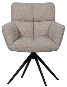 Бежов тапициран трапезен стол Vinny – WOOOD