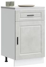 853961 vidaXL Кухненски шкаф Porto, бетонно сив, инженерно дърво