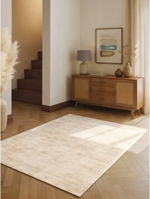 Ръчно изработен килим от вискоза в цвят слонова кост 200x300 cm Noemi – Vikosa