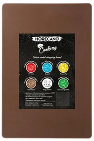 Полиетиленова дъска за рязане на колбаси и печени меса кафява 60x40x2см (181109-5)