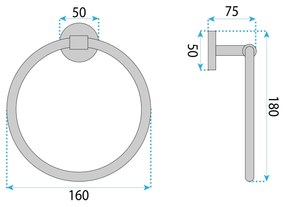 Закачалка за баня Ring 5710 Galo Brush Nickel