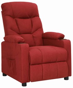 3093460 vidaXL Изправящ стол, виненочервен, текстил