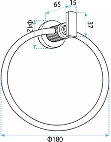 Закачалка за баня Ring 81307 Rivo Brush Gold