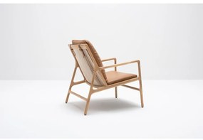 Кожен фотьойл в кафяво-натурален цвят Dedo - Gazzda