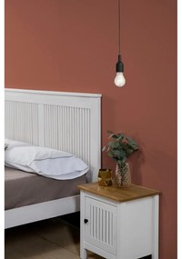 Бяла дървена нощна масичка Bruna - Marckeric