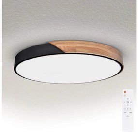 Brilagi - LED димируемо осветително тяло PILANA LED/60W/230V дъб/черен Ø 58,5 cm + ДУ