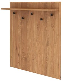 Стенна закачалка от дъбово дърво в естествен цвят с рафт Abies - The Beds