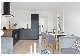 Кръгла маса за хранене с мраморен плот ø 110 cm Bolzano - House Nordic