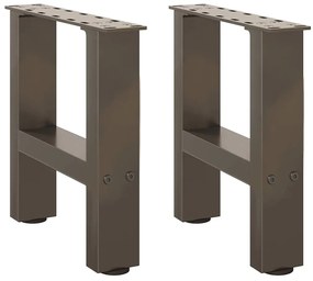 4013259 vidaXL Крака за масичка за кафе, естествена стомана, 2 бр., 40 x (30-31) см, стомана