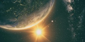Картина на платно – Поглед към слънцето от космоса