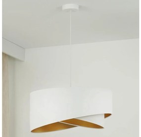 LED Пендел LYRA 1xE27/15W/230V бял/златист