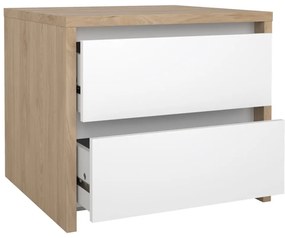 Нощно шкафче в бял и естествен цвят Next – Tvilum