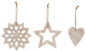 Комплект от 3 мраморни висящи декорации Otilde - Bloomingville