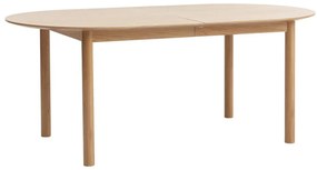 Сгъваема трапезна маса с дъбов плот в естествен цвят 100x190 cm Gallina – Unique Furniture