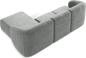 Сив шенилов ъглов диван (десен ъгъл) Lani – Makamii