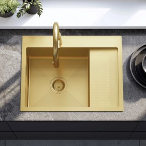 Стоманена мивка Fin BRUSH GOLD
