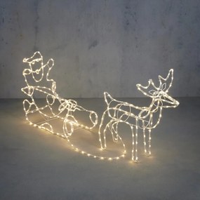 Коледна подова лампа Елен с шейна 176 см вкл. LED с таймер IP44 - Sori