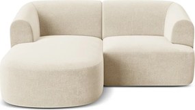 Бежов кадифен ъглов диван (ляв ъгъл) Campi – Cosmopolitan Design