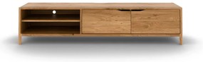 Маса за телевизор от масивен дъб в естествен цвят 200x48 cm Twig – The Beds