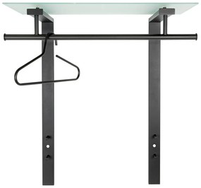 Черна метална стенна закачалка с рафт Dutch - Spinder Design