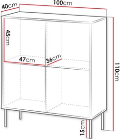 Бюфет Tresse 4D-Бежов