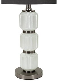 Сива настолна лампа с текстилен абажур (височина 57 cm) Bright – Mauro Ferretti