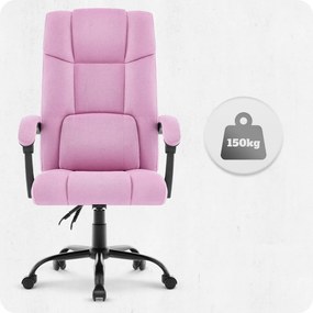 Ергономичен офис стол CABRO C505 до 150 кг розов