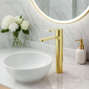 Смесител за мивка REA Storm Gold High