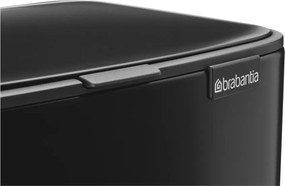 Матово черно стоманено кошче за боклук с педал 12 l Bo – Brabantia