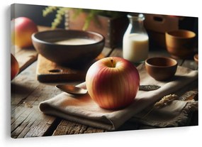 Картина на платно – Ябълка на дървена маса