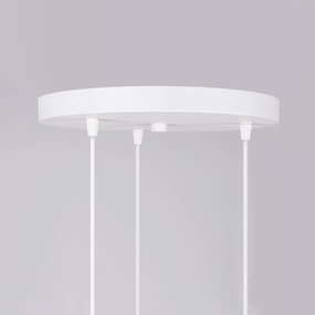 Бяло детско осветително тяло със стъклен абажур Mab – Sollux