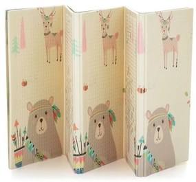 PETITE&MARS - Сгъваема постелка за игра CAMPY ELEPHANT&FOX