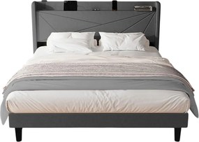 Тапицирано легло Ambrey-Сиво