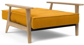 Оранжев сгъваем фотьойл с дървени подлакътници Splitback - Innovation