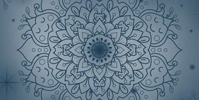 Картина на платно – Тъмносин цвят на Мандала
