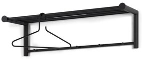 Черна метална стенна закачалка с рафт Suza - Spinder Design