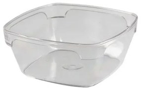Rubikap - Поликарбонатна купичка квадратна без капак прозрачна 11x11xh4.8см 300мл (SB.D11Clear)